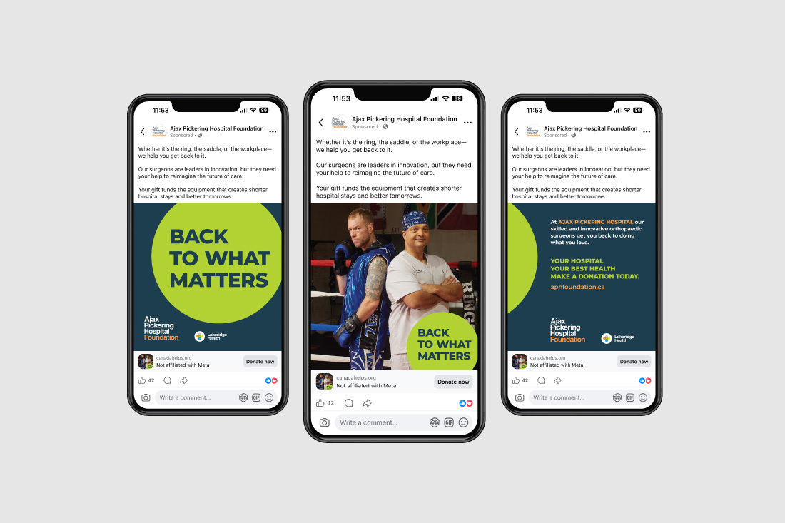 Back to What Matters campaign social media ad