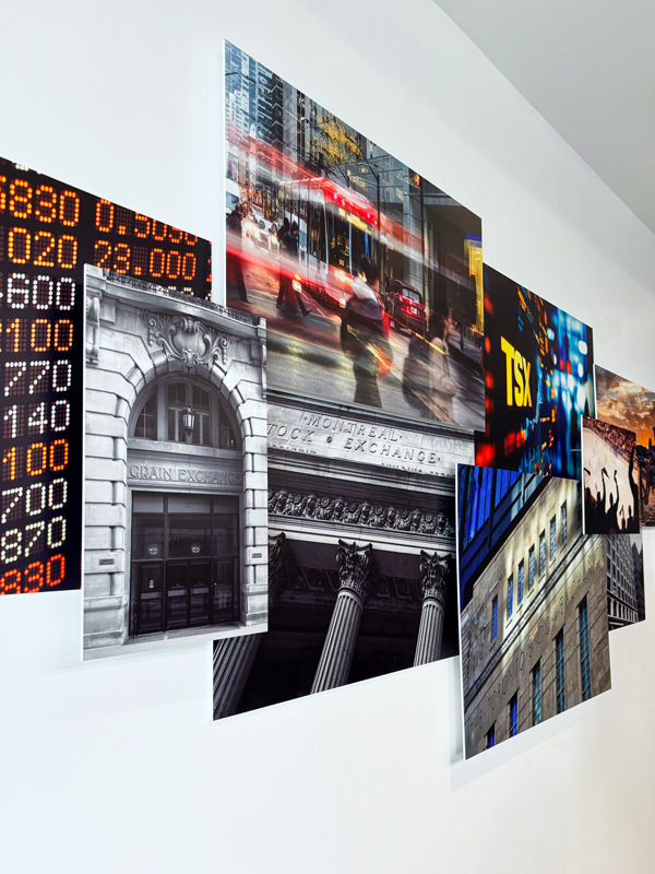 Close up of boardroom photo collage