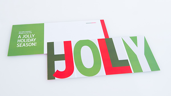 holly jolly printed card